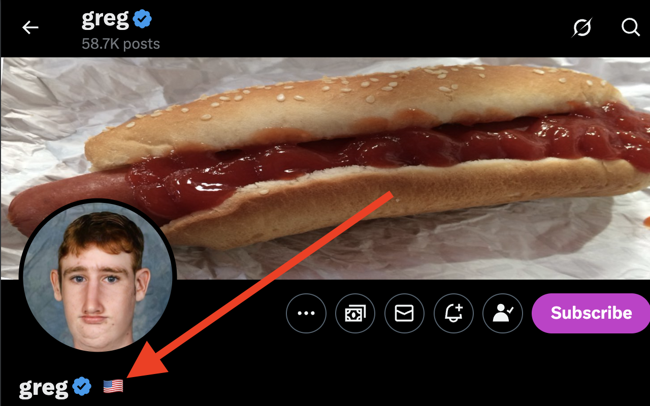 X Profile Flag Example